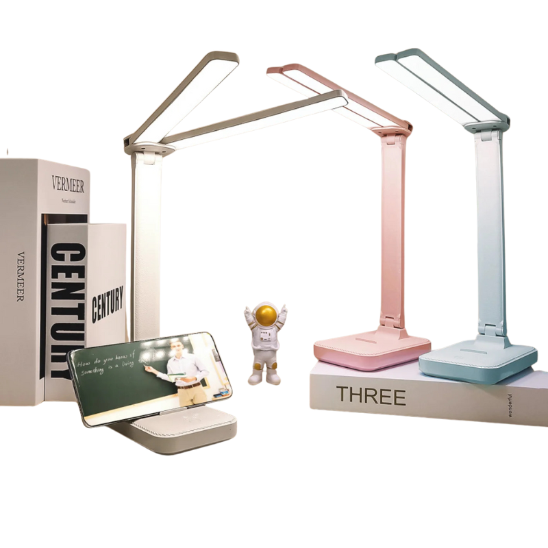 BrightEase LED Desk Lamp USB Rechargeable Table